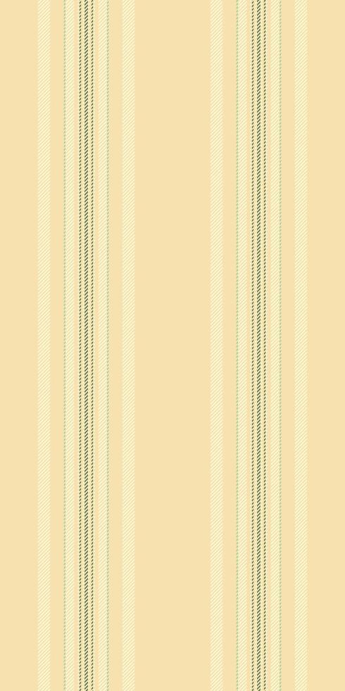 Trim background lines, ornament vertical textile pattern. Perfection seamless stripe fabric texture in wheat and light goldenrod yellow colors. vector