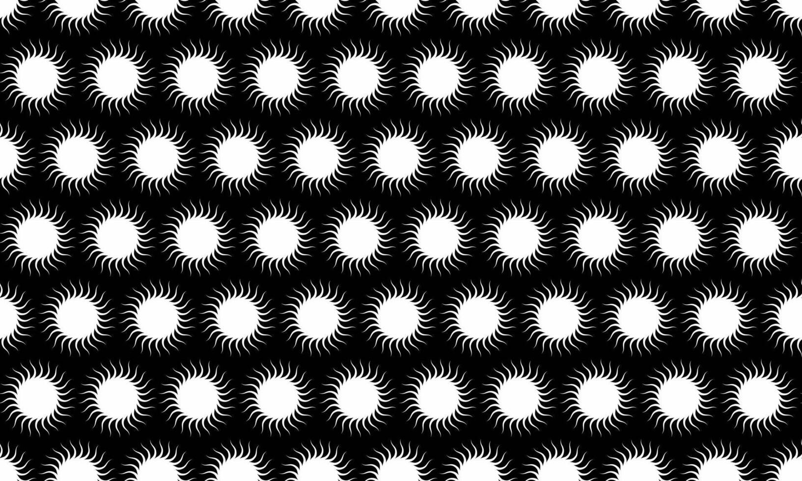 Abstract monochrome sunburst pattern. Repeating geometric design ideal for backgrounds, textiles, or website design. vector
