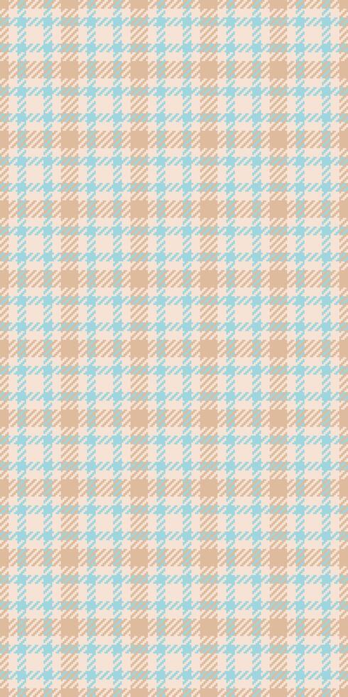 Deco seamless tartan plaid, seventies fabric texture. Apartment check pattern background textile in light color. vector