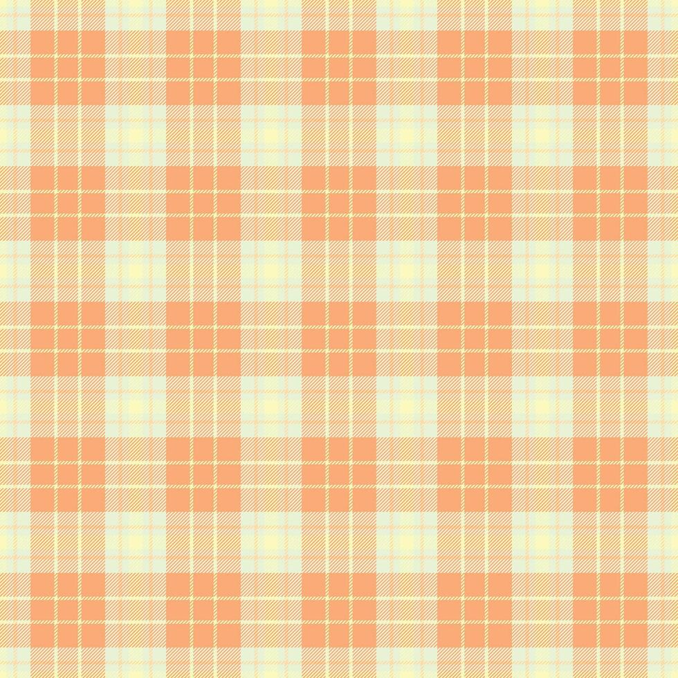 Pastel peach and cream plaid pattern. Perfect for textile designs, backgrounds, or website design. vector