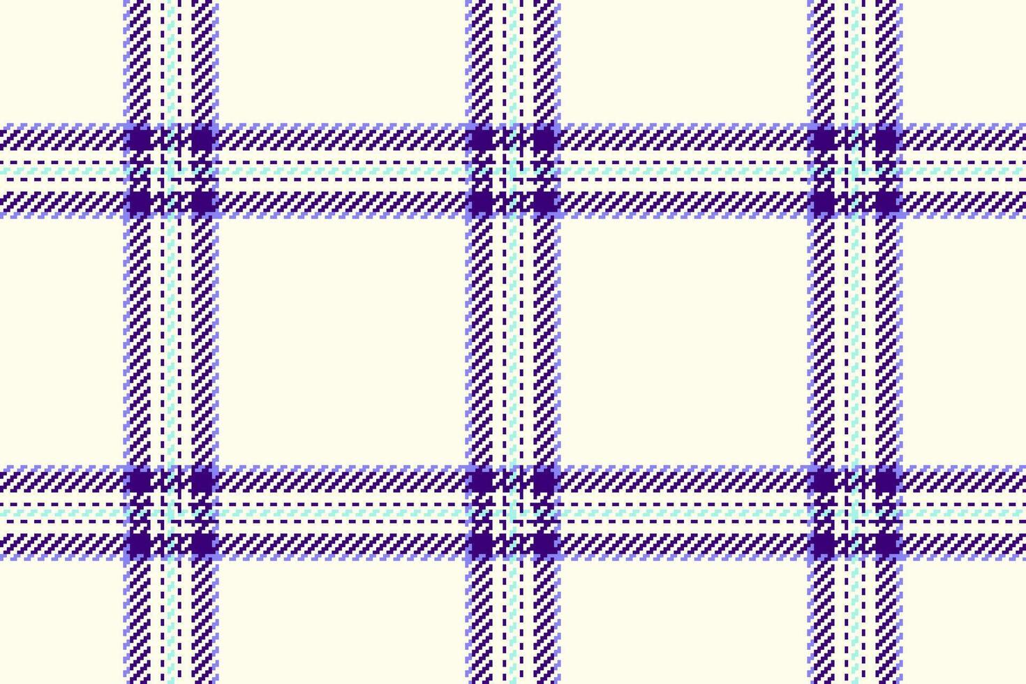Elegant purple and light blue plaid pattern on a creamy white background. Perfect for textile design, fashion, wrapping paper, or website backgrounds. vector