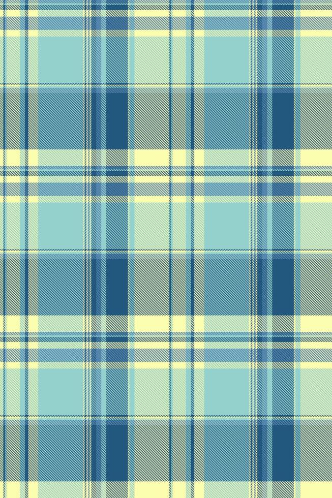 Folded background tartan pattern, wallpaper fabric seamless texture. Product plaid check textile in cyan and light colors. vector