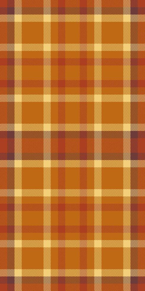 Warm autumnal plaid pattern. Perfect for fallthemed designs, textiles, apparel, or website backgrounds. Evokes feelings of warmth, comfort, and rustic charm. Ideal for seasonal projects. vector