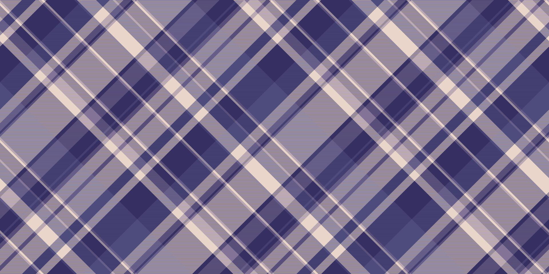 Elegant diagonal plaid pattern in muted purples and creams. Perfect for textile design, website backgrounds, or crafting projects. vector
