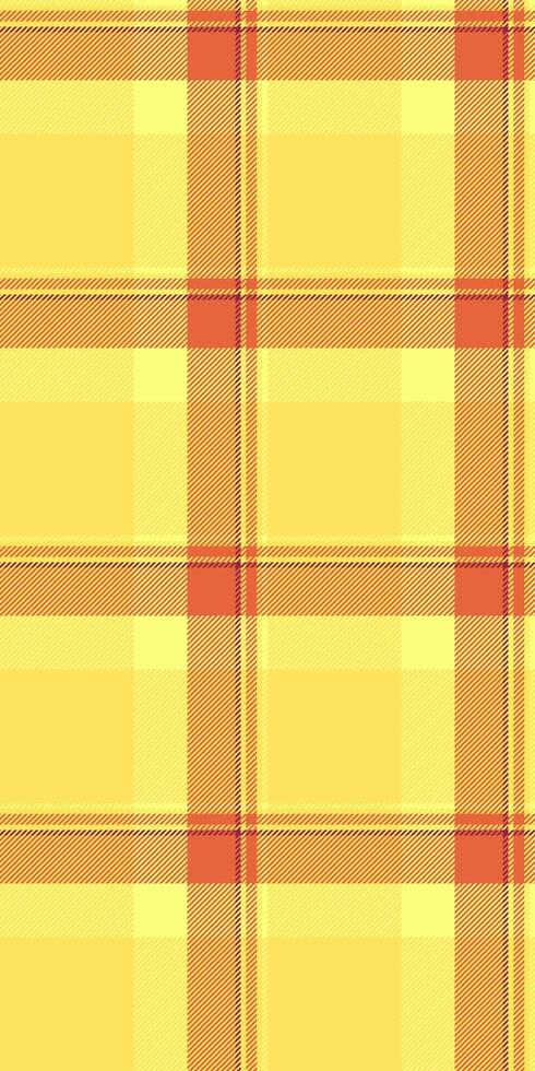 Vibrant yellow and orange plaid pattern. Perfect for textile design, website backgrounds, or as a cheerful, optimistic graphic element. vector