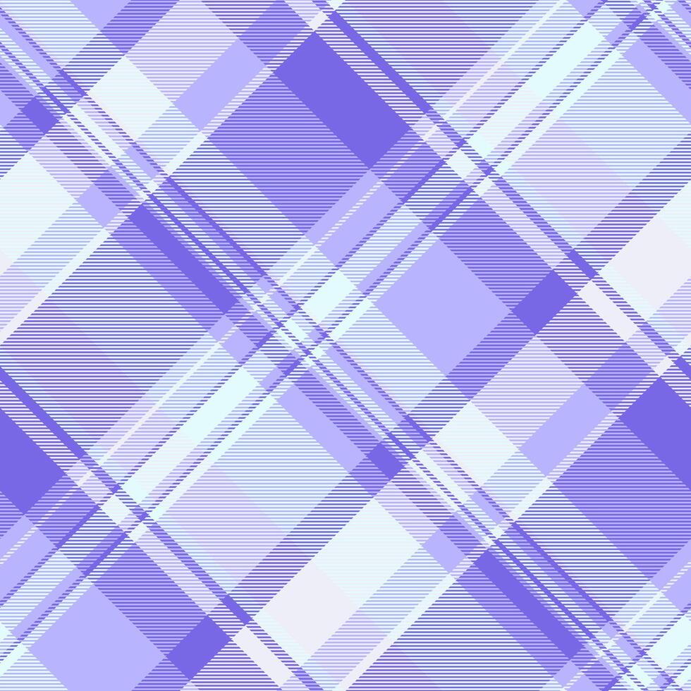 Small check textile plaid, tissue background fabric seamless. Glamour texture pattern tartan in light and indigo colors. vector
