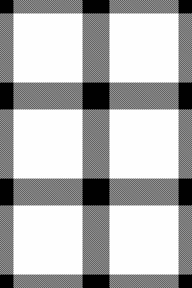 Stylish black and white plaid pattern, perfect for textile design, apparel, or website backgrounds. vector