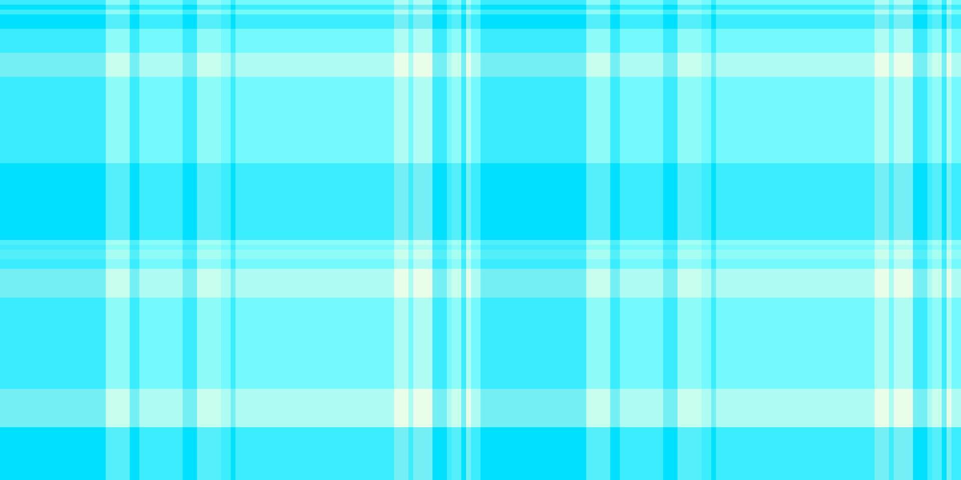 Bag plaid textile, regular tartan seamless fabric. Girly check texture background pattern in cyan and teal colors. vector