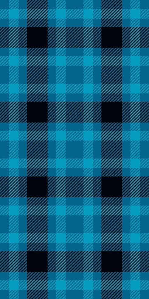 Vibrant teal and black plaid pattern. Perfect for textile design, website backgrounds, or fashion projects. This seamless texture offers a bold, modern aesthetic with a timeless appeal. vector
