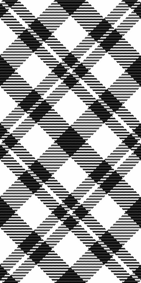 Stylish black and white plaid pattern. Perfect for textile design, fashion, backgrounds, or website graphics. Subtle texture adds visual interest. vector