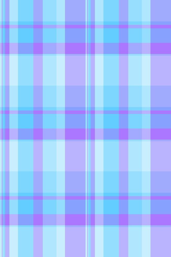 Knit textile tartan , filigree background seamless check. Trendy pattern fabric texture plaid in cyan and blue colors. vector