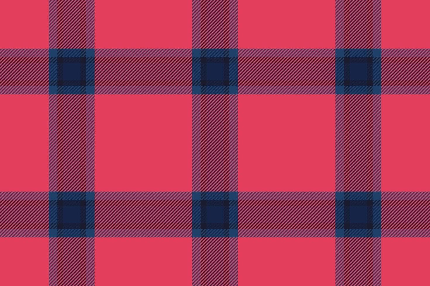 Vibrant coral and navy plaid pattern. Perfect for textile designs, website backgrounds, or fashion projects. vector