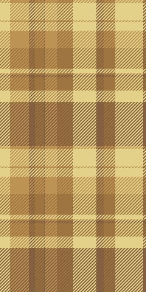 Subtle earthtoned plaid pattern, perfect for fall or autumnal designs. This seamless texture offers a rustic, warm feel, ideal for backgrounds, textiles, or apparel. vector