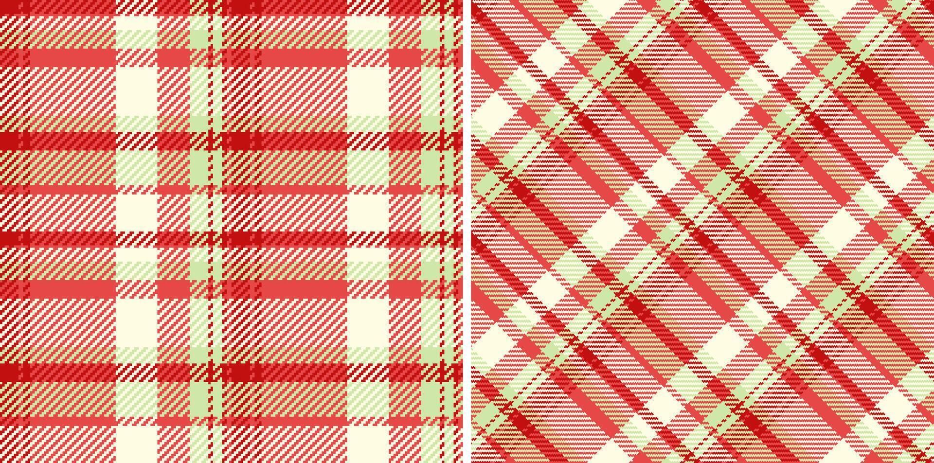 Festive plaid patterns, classic and diagonal, evoking warmth. Ideal for holiday design, backgrounds, textiles, or adding a cozy, traditional feel. vector