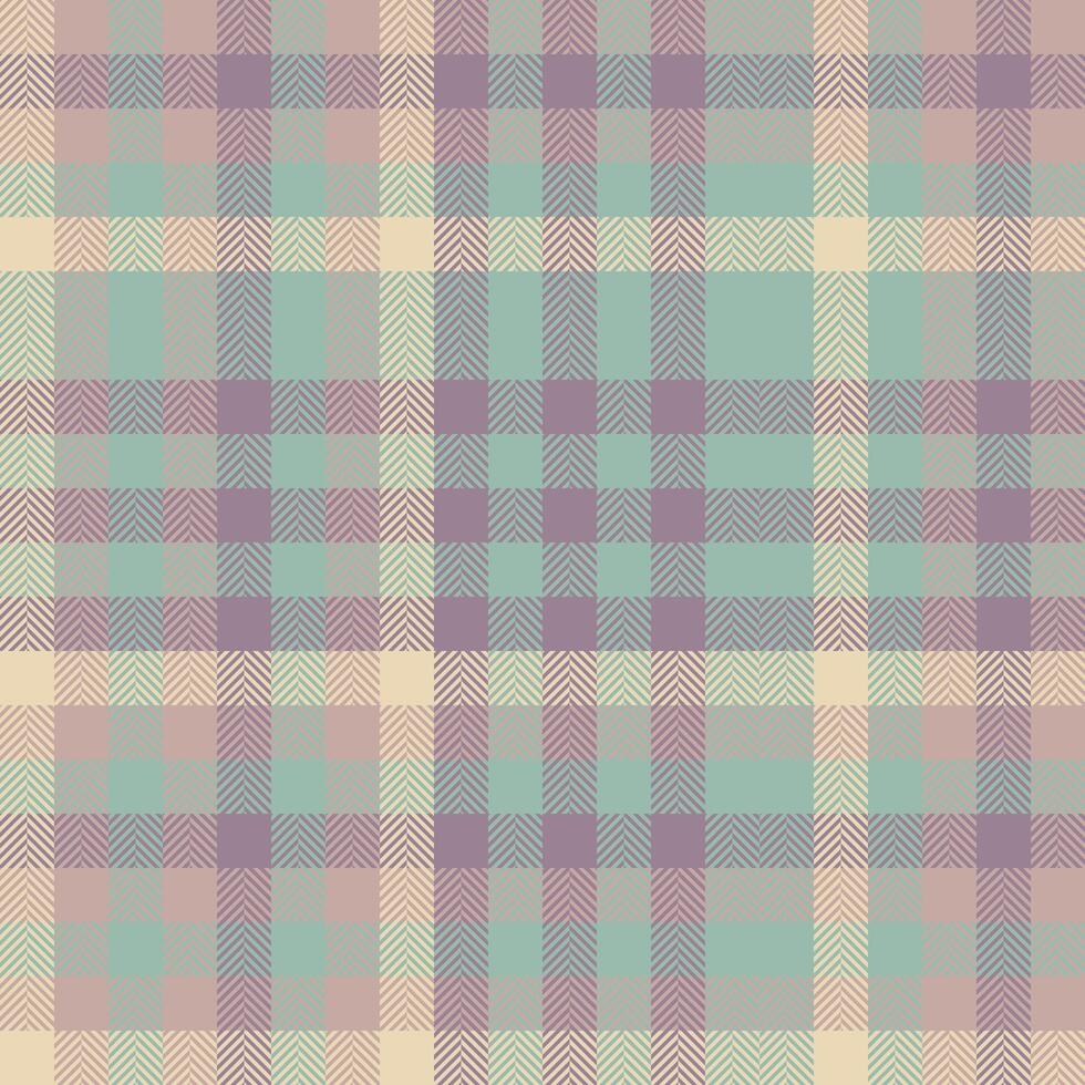 Elegant pastel plaid pattern. Soft, muted tones create a calming, versatile design perfect for textiles, websites, or packaging. The herringbone weave adds texture and visual interest. vector