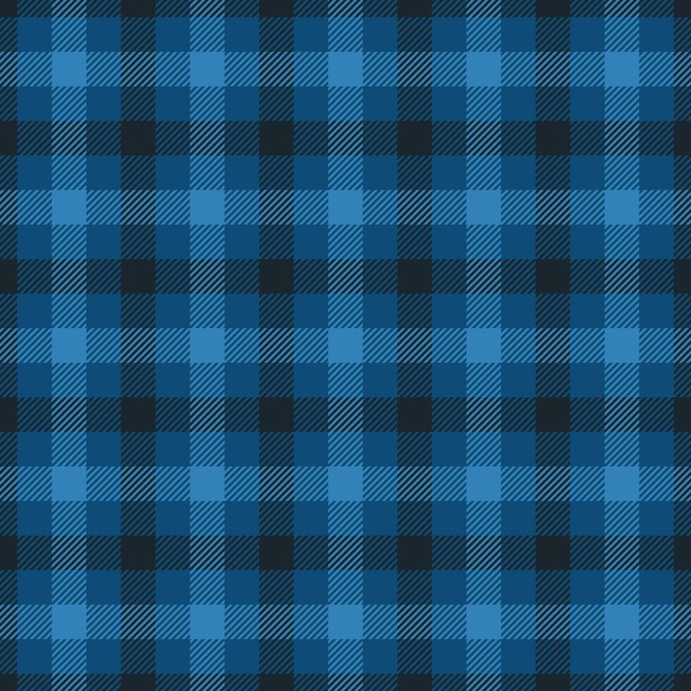 Stylish blue and black plaid pattern. Perfect for textile design, website backgrounds, or creating a rustic, sophisticated aesthetic. vector