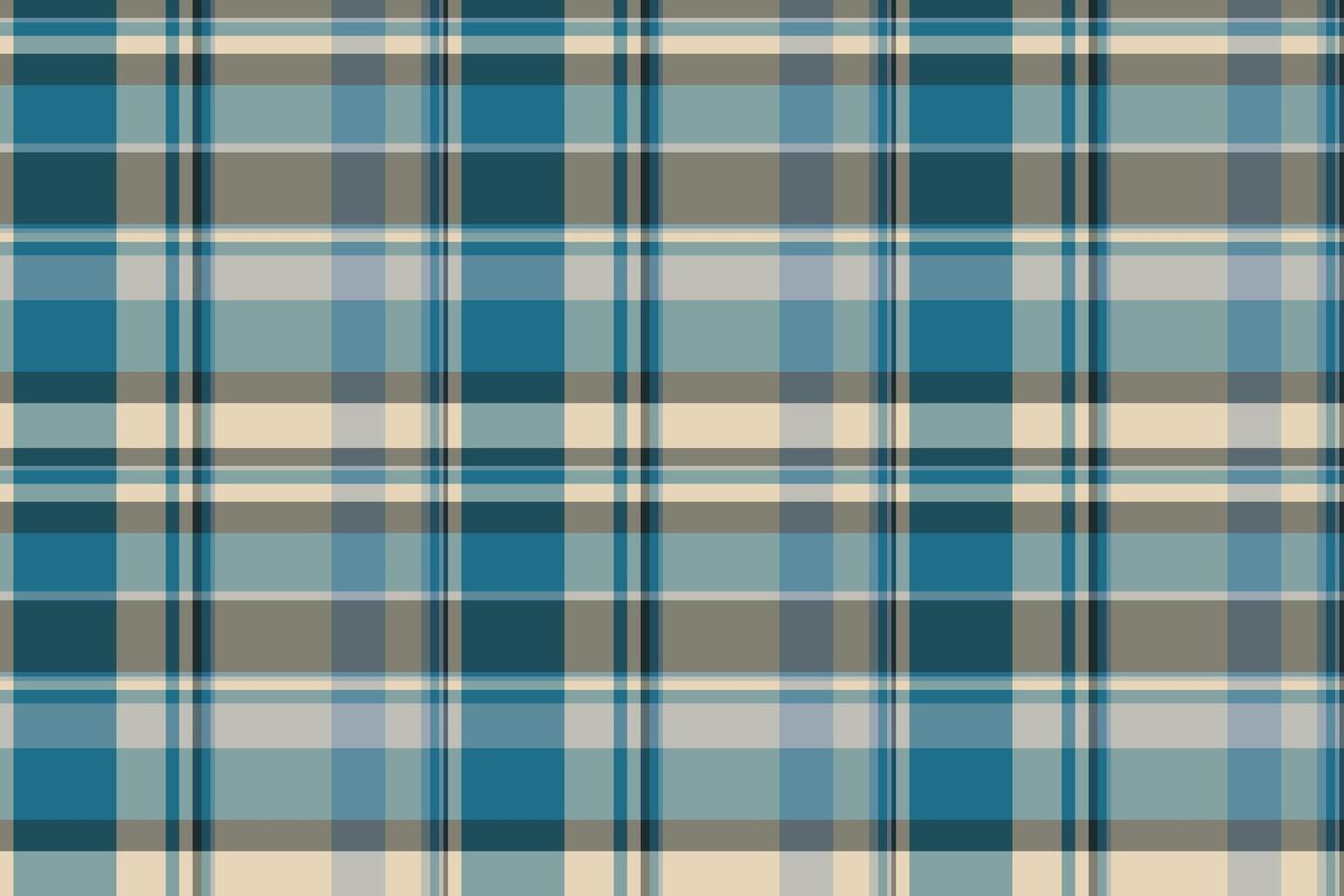 Wool plaid background tartan, yard check textile. Weave pattern fabric texture seamless in pastel and cyan colors. vector