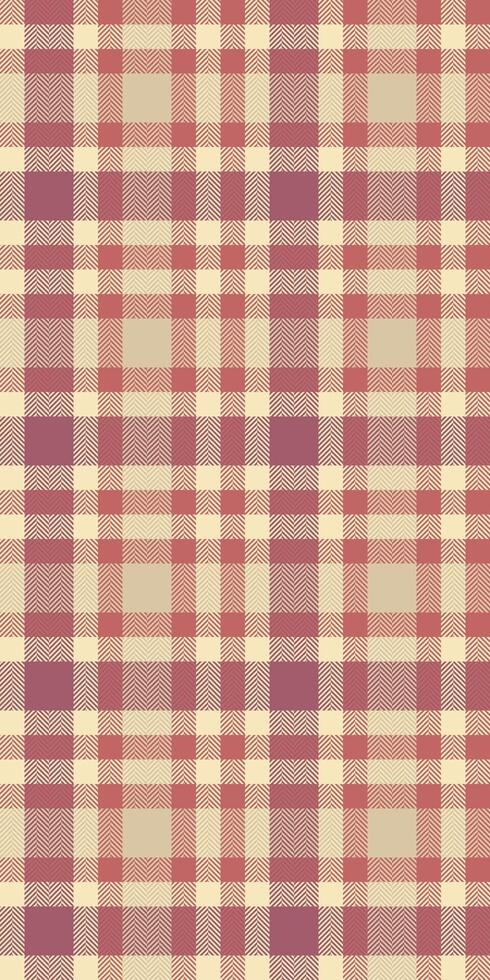 Subtle and sophisticated muted pink and beige plaid pattern. Perfect for textile design, fashion, home decor, and website backgrounds. Evokes feelings of warmth, comfort, and rustic charm. vector