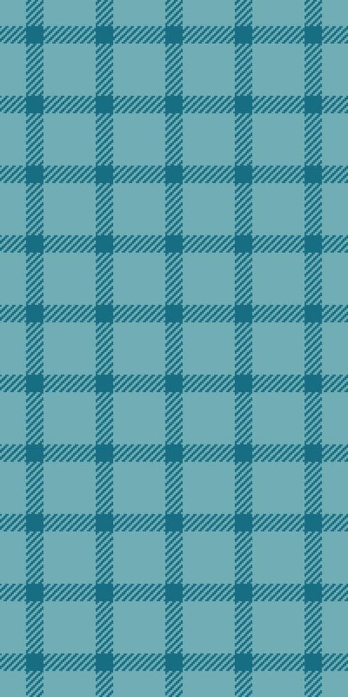 Satin fabric texture textile, part pattern plaid seamless. Modern check background tartan in cyan color. vector