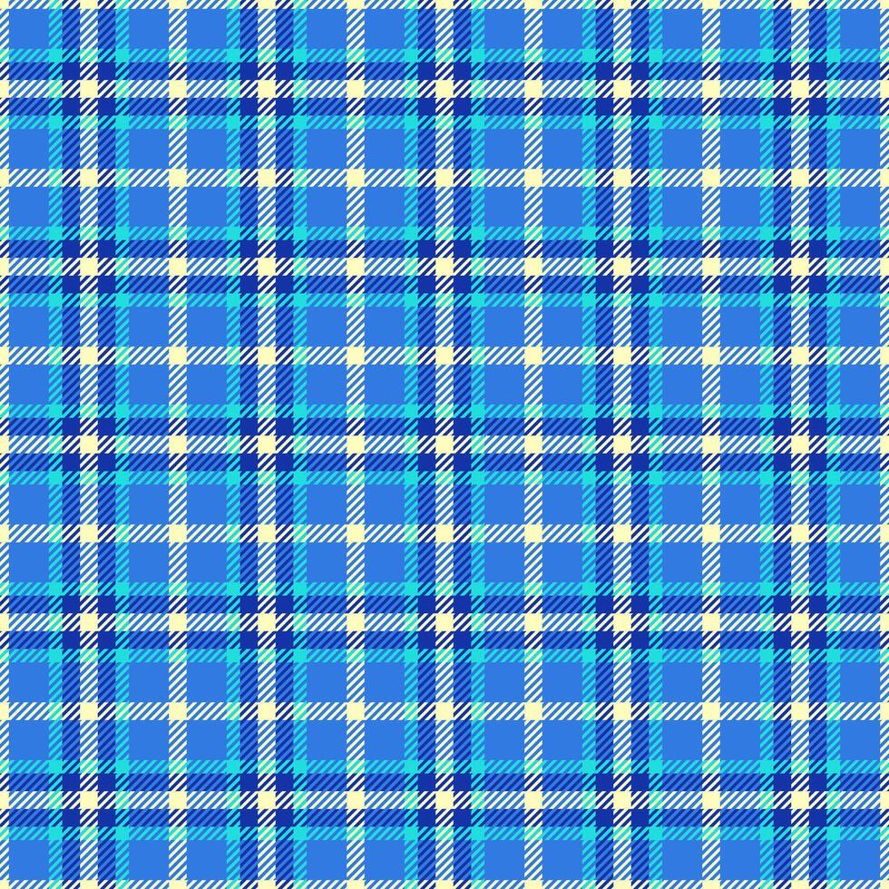 Vibrant blue and teal plaid pattern. Perfect for textile design, fashion, and website backgrounds. A cheerful, modern take on a classic design, ideal for creating a fresh and stylish feel. vector