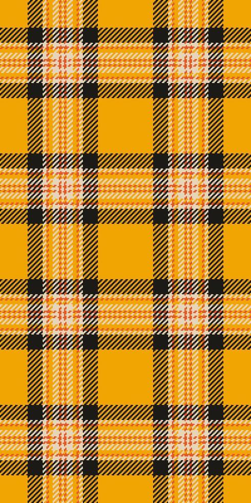 Vertical check texture seamless, london tartan textile pattern. Kitchen fabric background plaid in bright and black colors. vector