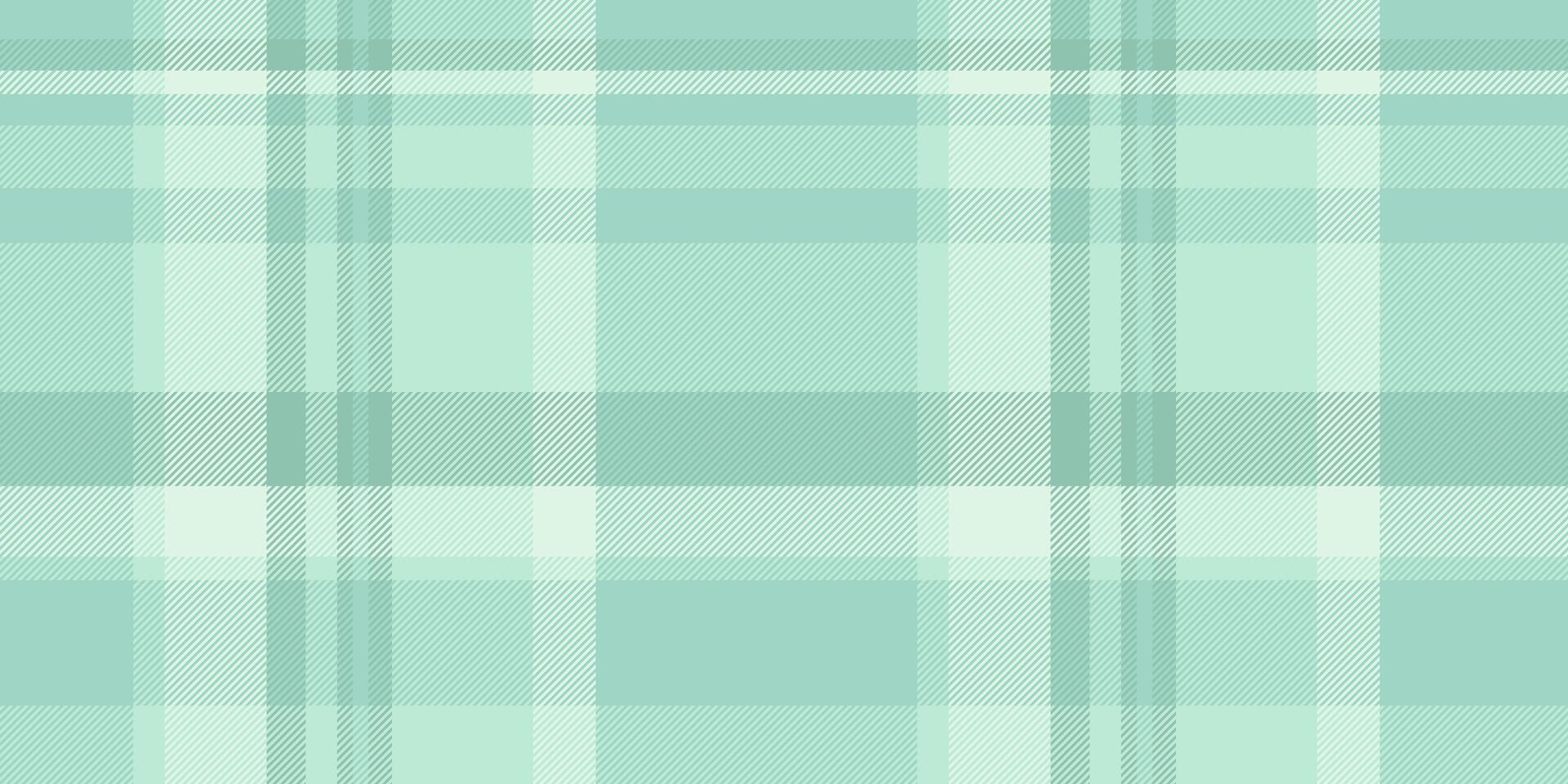Serene mint green plaid pattern. Perfect for textile design, website backgrounds, or crafting projects. This subtle, repeating texture evokes feelings of calmness and sophistication. vector
