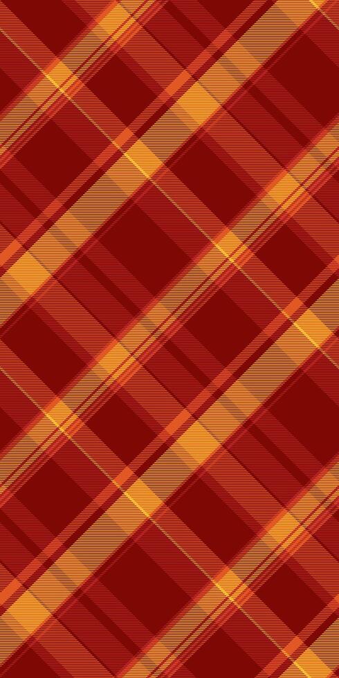 Vibrant diagonal plaid pattern in warm autumnal hues. Perfect for textile designs, fallthemed projects, or adding a touch of rustic charm to your work. vector