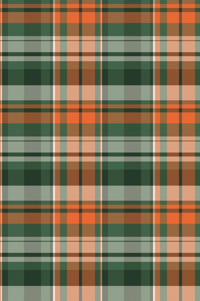 Checks texture tartan, outside fabric textile background. Editable check seamless plaid pattern in green and dark colors. vector