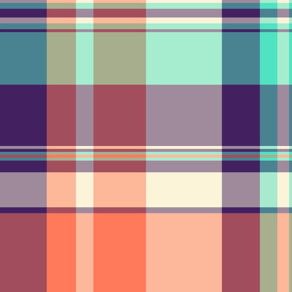 Abstract plaid pattern with retro colors, conveys a sense of order and structure. Perfect for backgrounds, web design, or textile design projects. vector