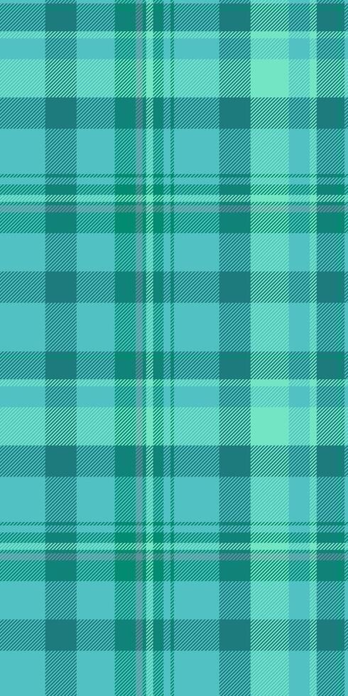 Tile plaid seamless fabric, merry christmas texture textile . Autumn check tartan pattern background in cyan and teal colors. vector