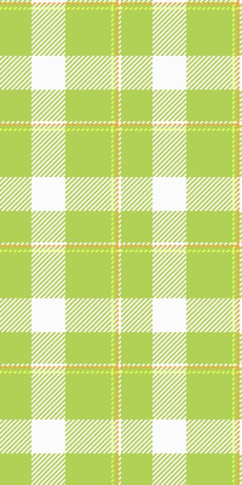 Contour tartan fabric pattern, repeating plaid background seamless. New textile texture check in lime and white colors. vector