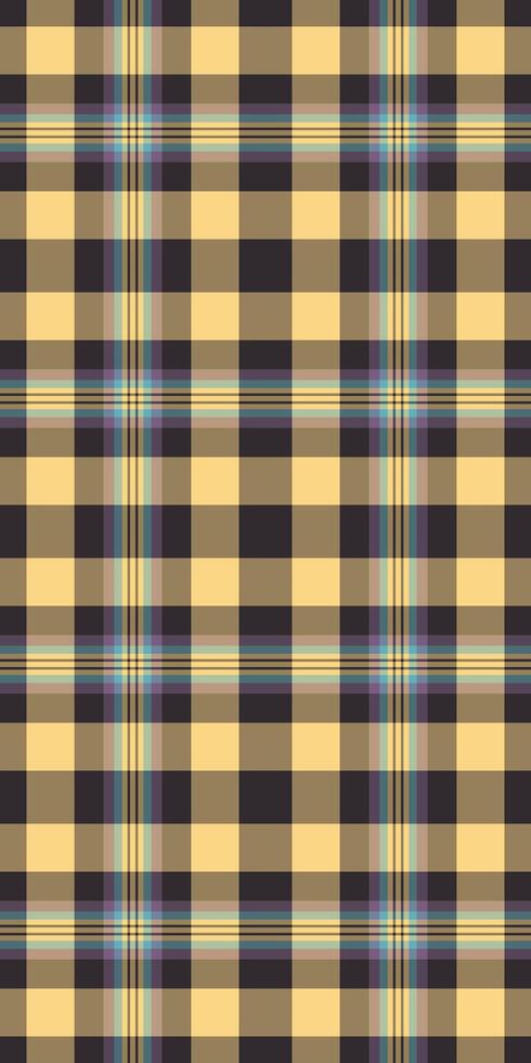 Kilt check fabric plaid, inspiration background texture. Customizable pattern seamless tartan textile in amber and pastel colors. vector
