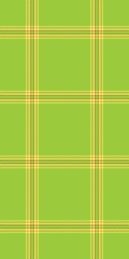 Vibrant lime green plaid pattern, perfect for textile design, website backgrounds, or packaging. Subtle texture and muted color accents create a fresh, modern feel. vector