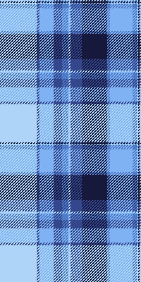 Ribbon check plaid pattern, wedding tartan seamless background. British fabric textile texture in blue and light colors. vector