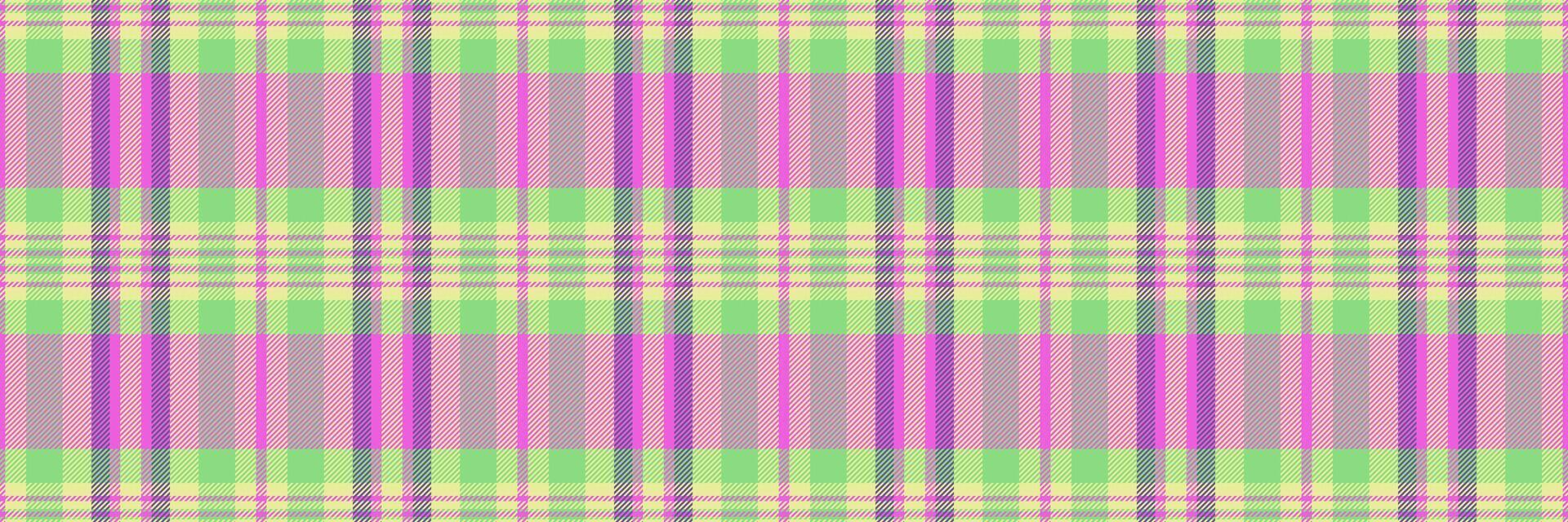 Vibrant pastel plaid pattern in pink, green, and yellow. Perfect for textile designs, website backgrounds, or springthemed projects. vector