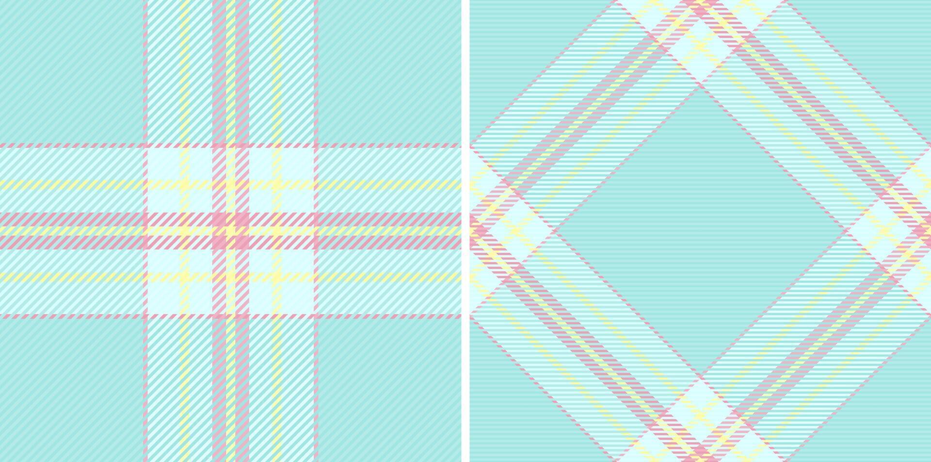 Pastel plaid patterns, perfect for textile design, scrapbooking, or website backgrounds. Two variations offer versatile options for a delicate, feminine aesthetic. vector
