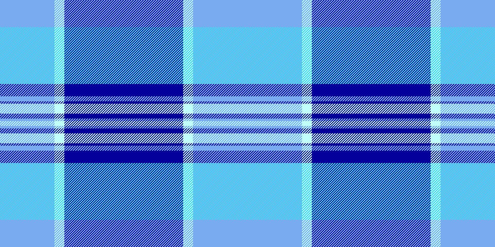Vibrant blue plaid pattern. Perfect for textile designs, website backgrounds, or any project needing a fresh, clean aesthetic. This repeating texture offers a calming, geometric feel. vector