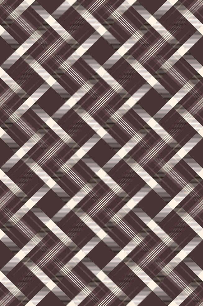 Old plaid seamless tartan, equal check pattern. Installing background fabric texture textile in dark and old lace colors. vector