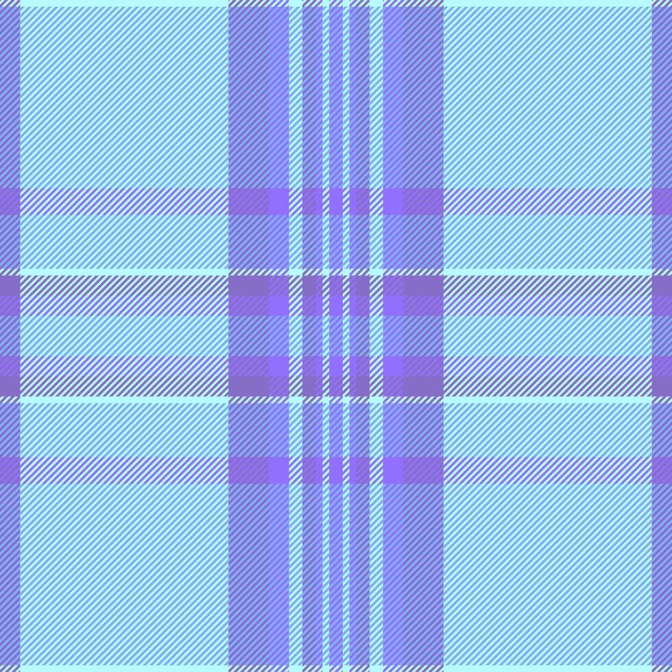 Pastel plaid pattern. Soft blue and lavender tartan texture for fabric design, backgrounds, or digital projects. Evokes a sense of calm and traditional style. vector