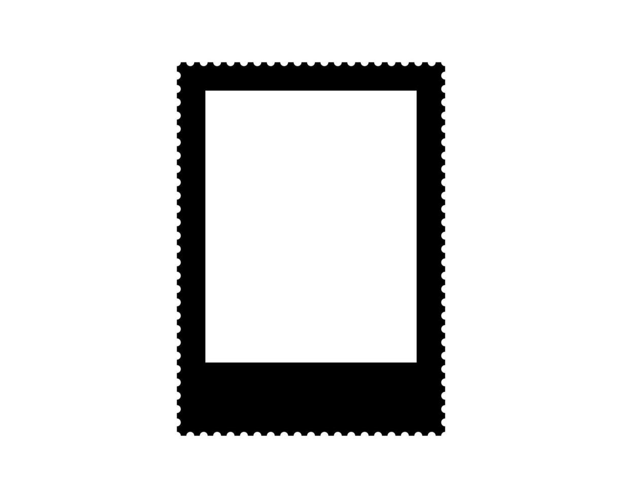 Isolated silhouette of a postage stamp frame. Perfect as a design element for graphic projects, creative invitations, or marketing visuals related to travel and communication. vector