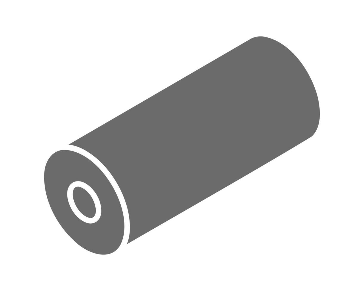 Isometric illustration of a gray cylinder, perfect for representing concepts of storage, energy, or industrial processes. vector