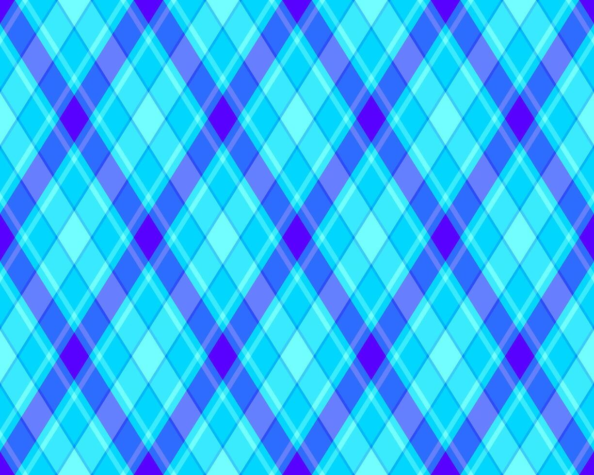 Vibrant diagonal plaid pattern in shades of blue and purple. Perfect for textile design, backgrounds, or website design. A modern, cheerful, and versatile image conveying energy and style. vector