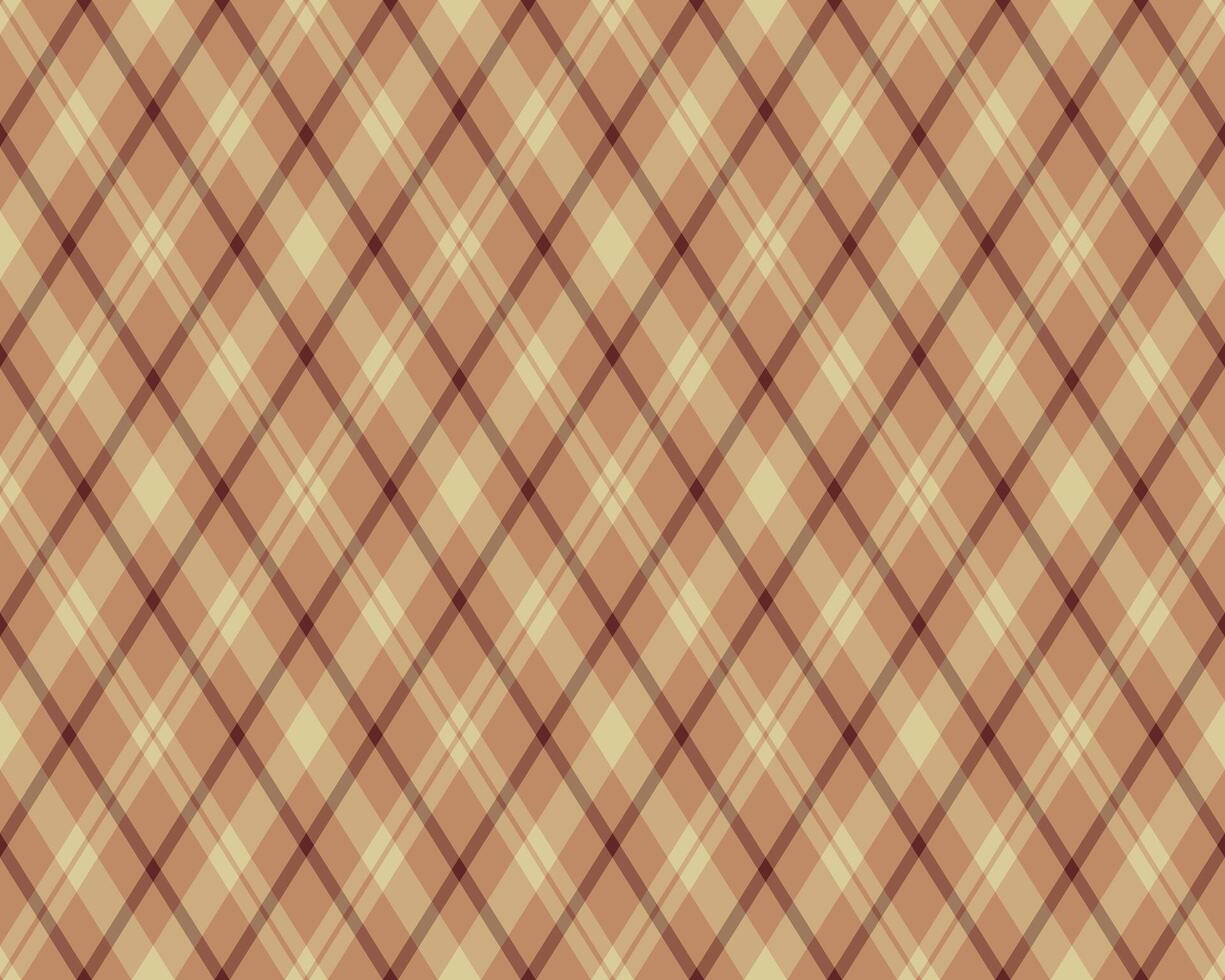 Elegant diagonal plaid pattern in warm earth tones. Perfect for textile design, fallthemed projects, or creating a rustic yet sophisticated aesthetic. vector