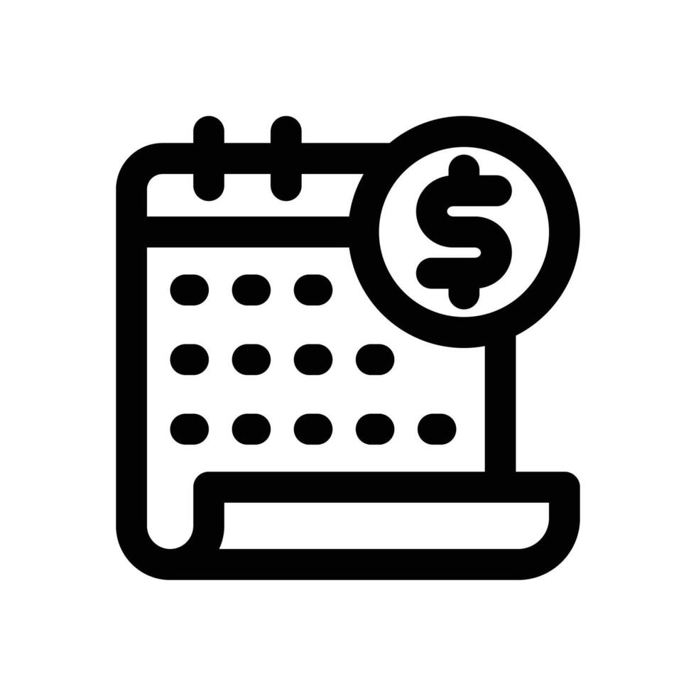 pay day line icon. Clean and minimalist icon for websites and mobile apps. vector