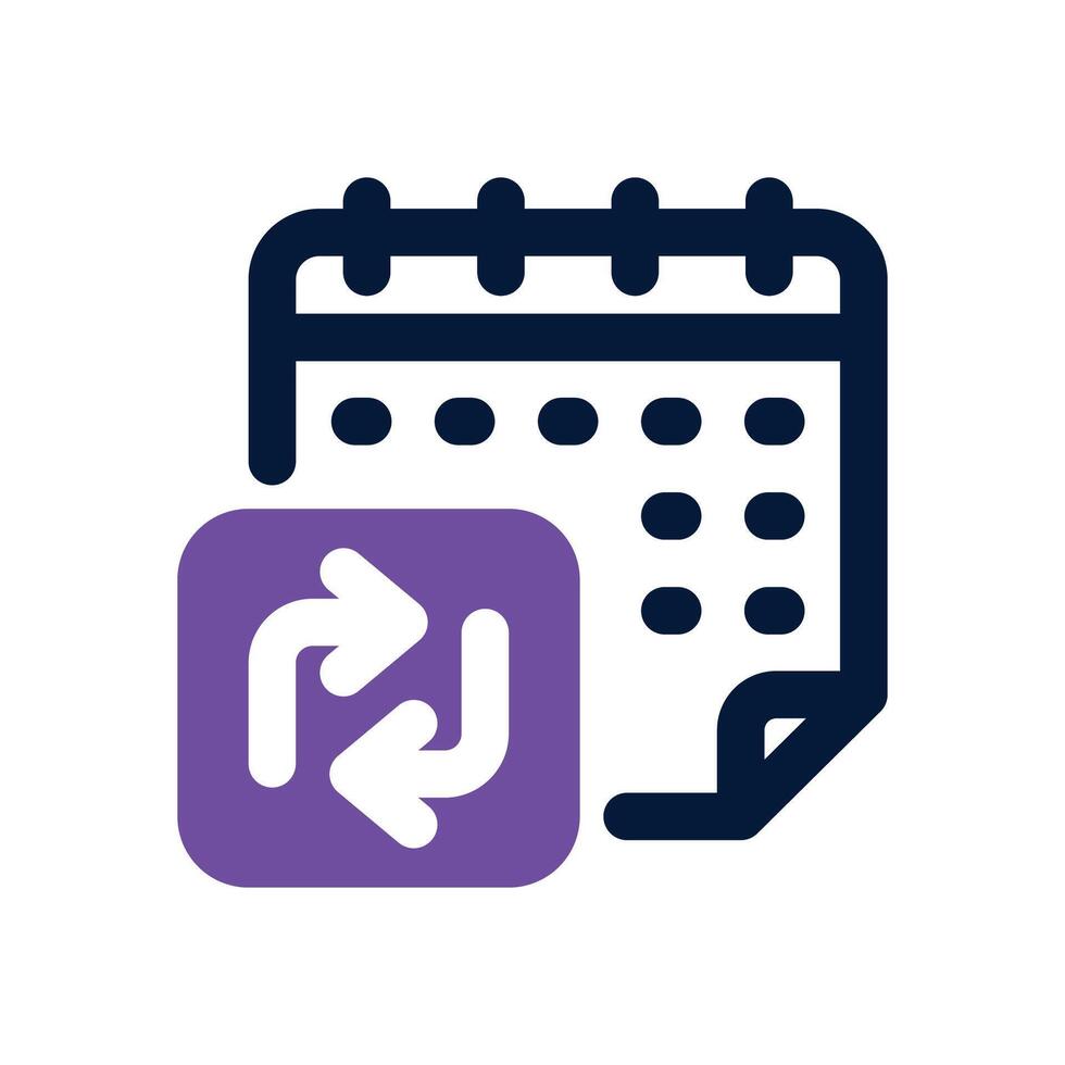 syncronization dual tone icon. Sleek and modern icon for websites and mobile apps. vector
