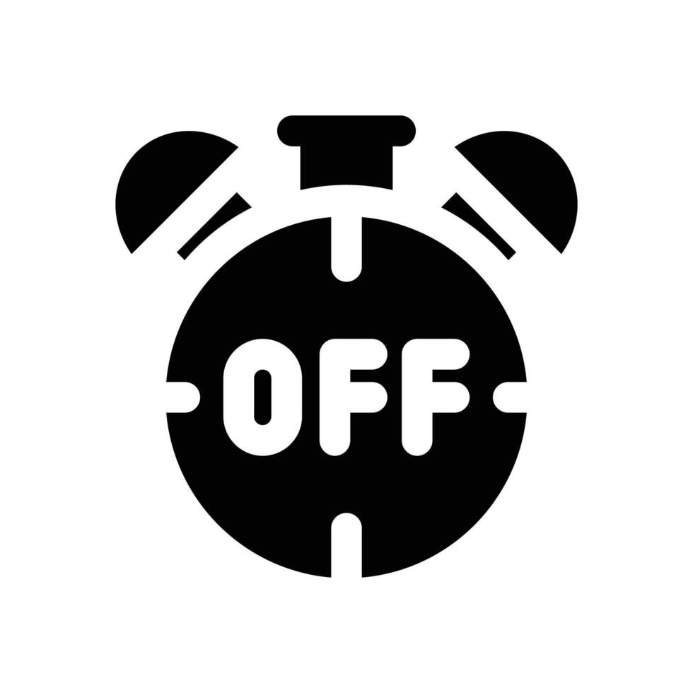 time off glyph icon. Strong and solid icon for websites and mobile apps. vector