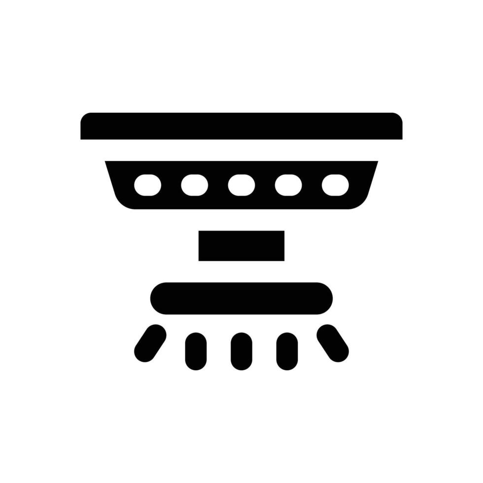 smoke detector glyph icon. Strong and solid icon for websites and mobile apps. vector