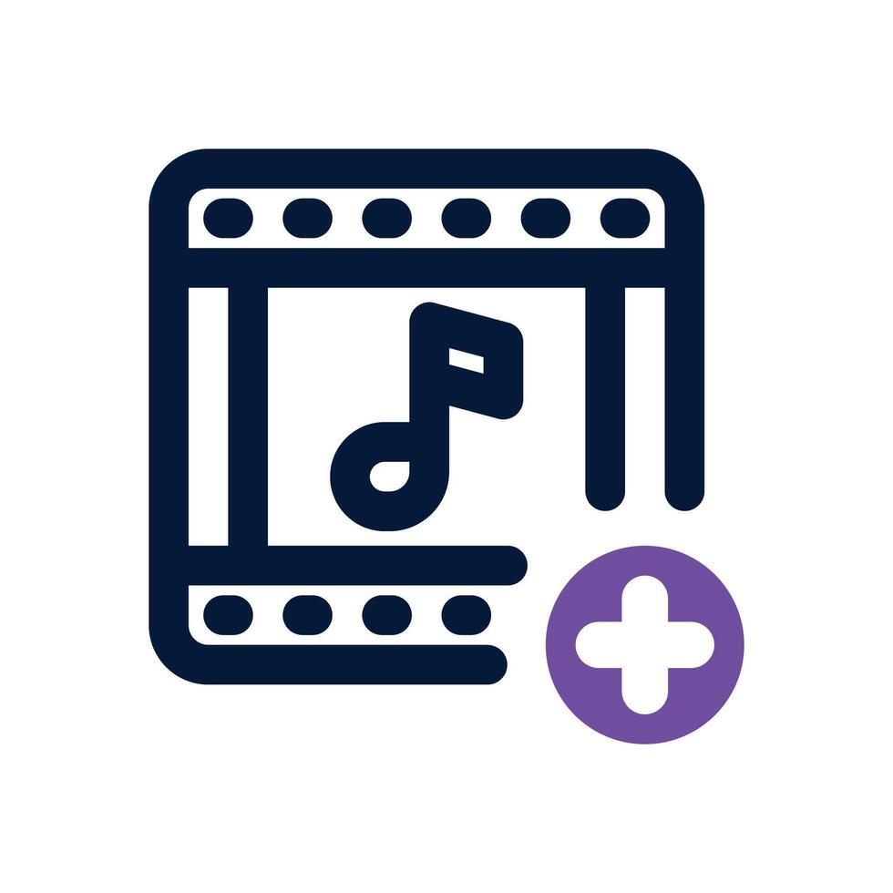 soundtrack dual tone icon. Sleek and modern icon for websites and mobile apps. vector