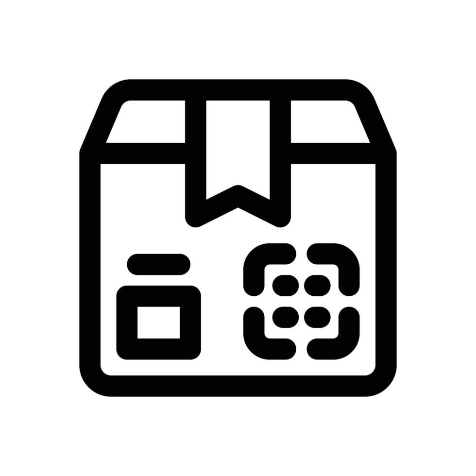 qr code line icon. Clean and minimalist icon for websites and mobile apps. vector