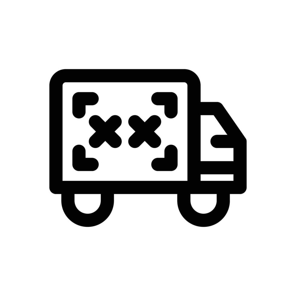 tracking number line icon. Clean and minimalist icon for websites and mobile apps. vector
